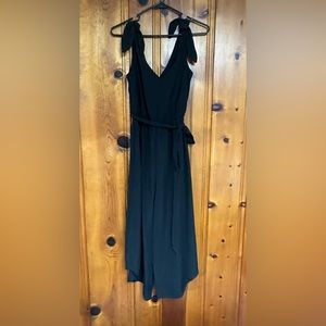 bebop brand black capri length romper